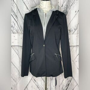 Democracy Hooded Dickey Blazer Black & Gray M